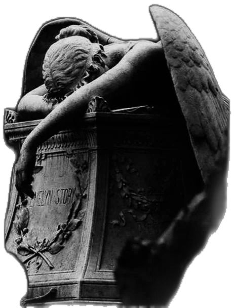 A resting stone angel