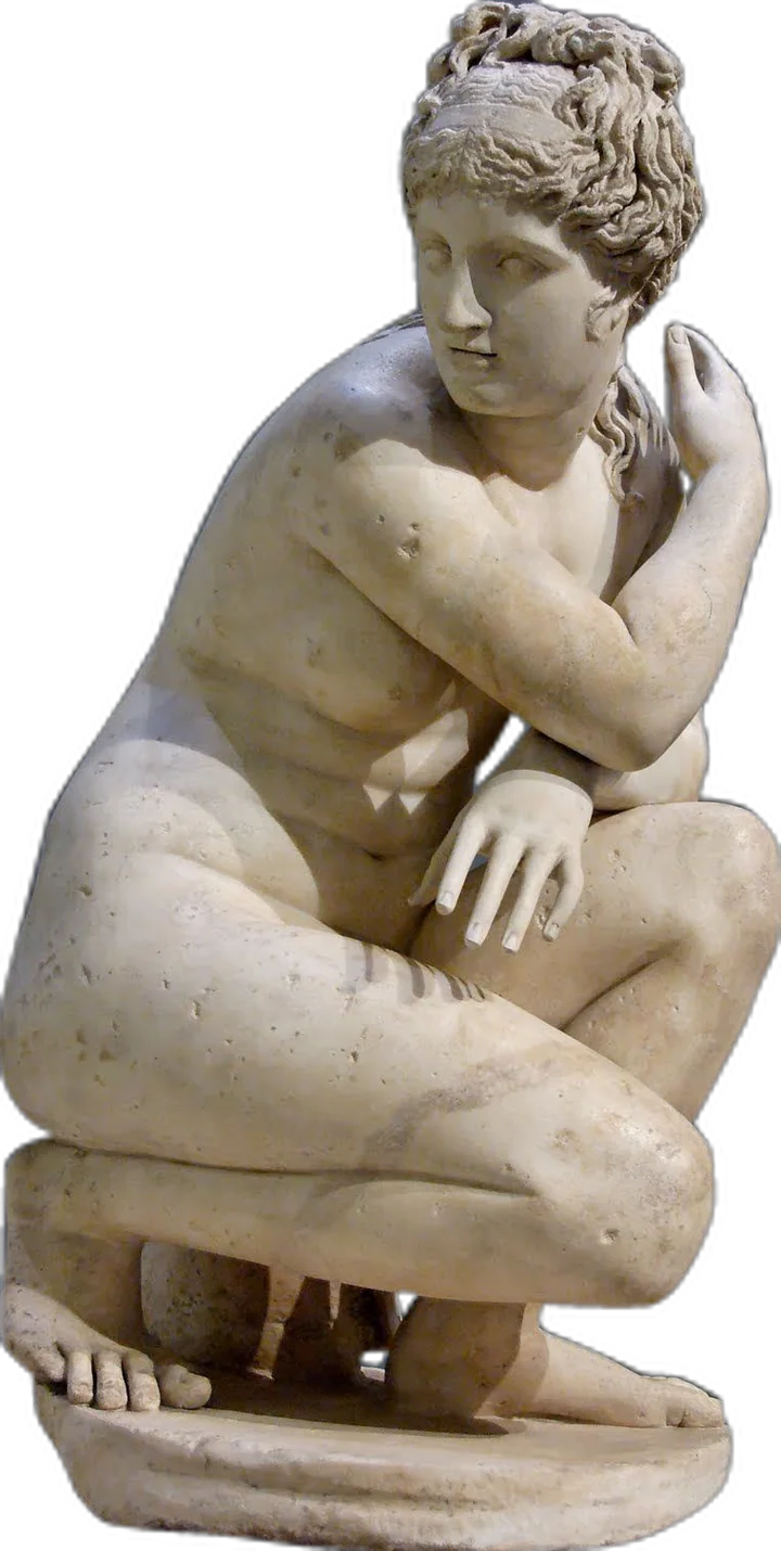 Classical sculpture representing sovereign creator identity restored