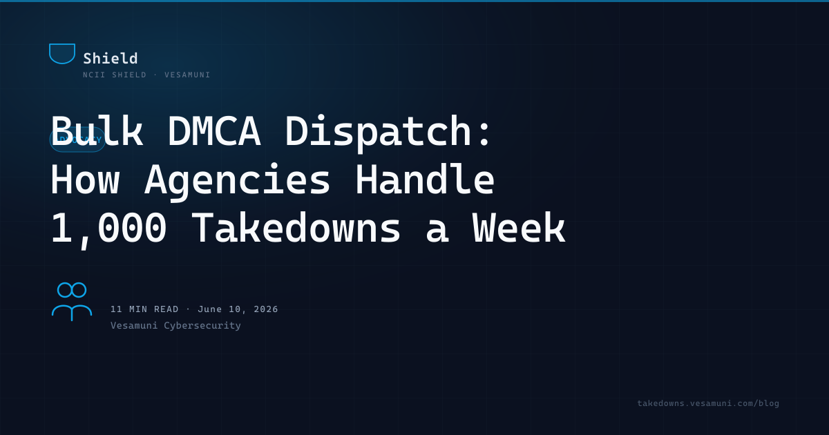 Bulk DMCA Dispatch: How Agencies Handle 1,000 Takedowns a Week