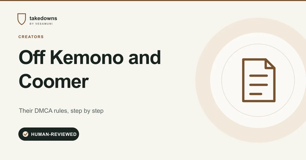 How to Remove Your Content From Kemono and Coomer