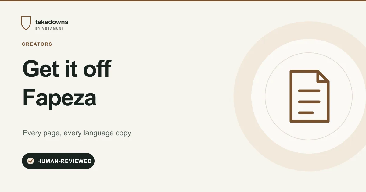 How to Remove Leaked Content From Fapeza