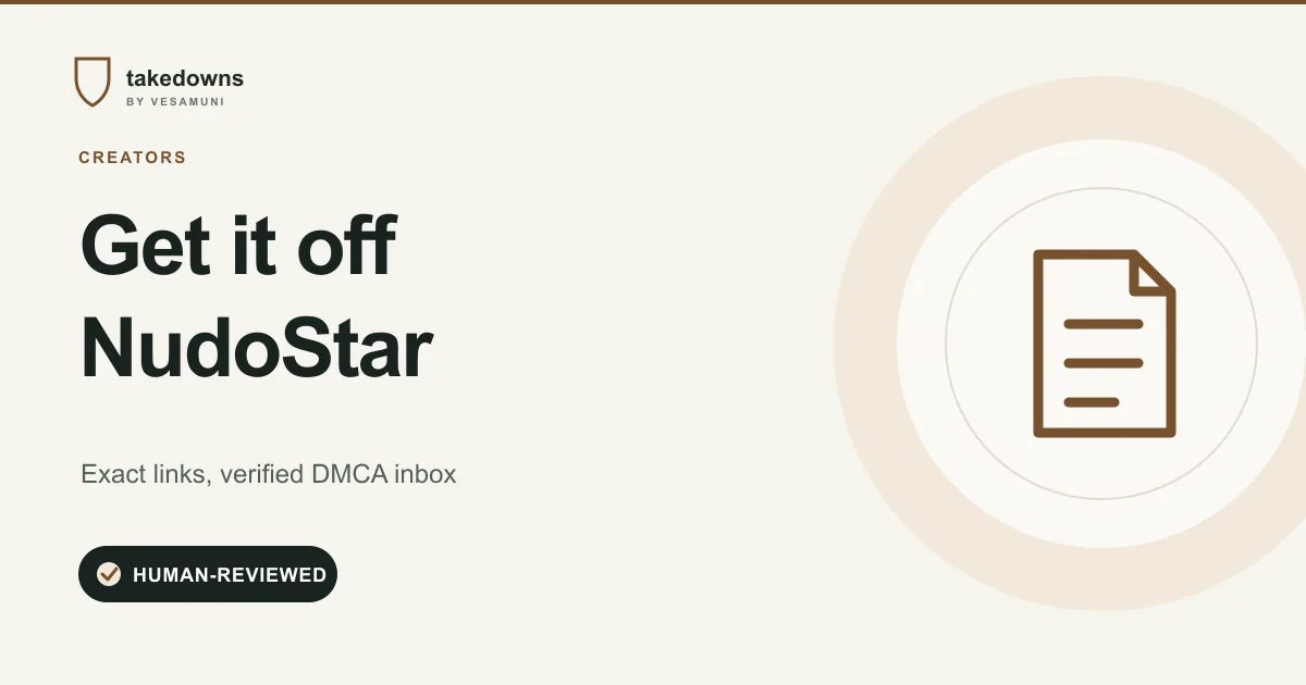 How to Remove Leaked Content From NudoStar